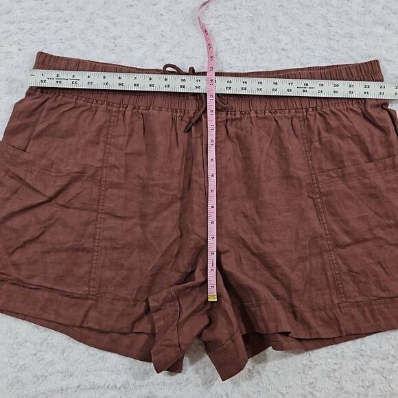 Athleta Cabo Linen 4" Short Hearth Rose Size 26 NWOT Lounge Summer Beach - Picture 3 of 6